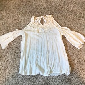 open shoulder blouse